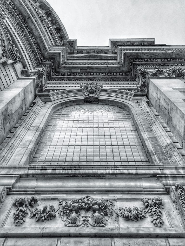 Black and White Photograph of St Paul's Cathedral in Londn